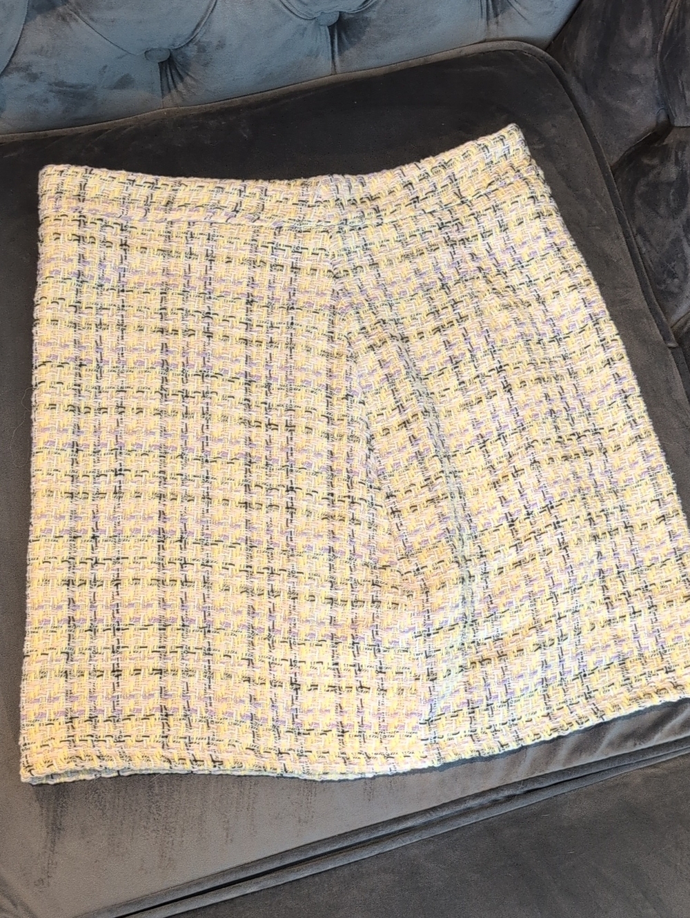 Giorgia Giannini Italian Pastel Yellow Tweed Skirt